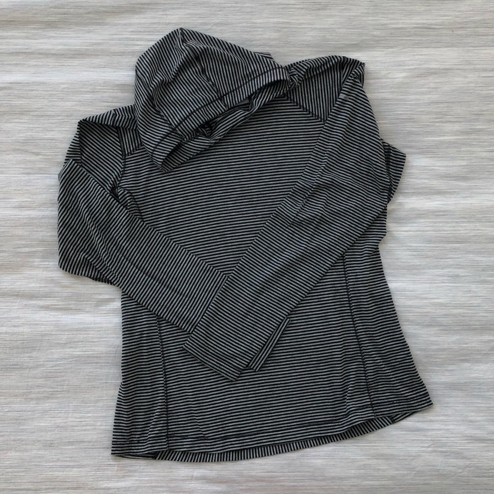 Black & Grey Striped Hoodie by Columbia